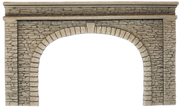 Noch Gmbh 58062 Natural-Stone Tunnel Portal -- Double-Track 8-11/16 x 5-1/8" 22 x 13cm, HO