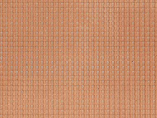 Noch Gmbh 60350 Structured Flexible 3-D Texture Sheet -- Red Pantile 11 x 3-15/16" 28 x 10cm, HO