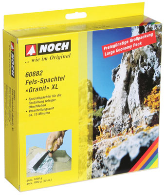 Noch Gmbh 60882 Spackle Compound XL - 2.2lbs 1kg -- Granite, All Scales