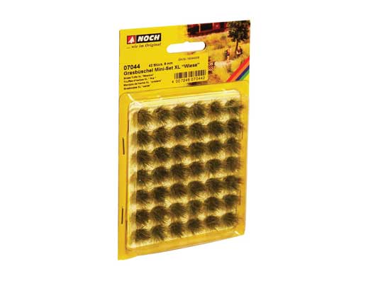 Noch Gmbh 7044 Grass Tufts XL -- Meadow Grass 3/8" 9mm Fiber Tufts pkg(42), All Scales