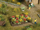 Noch Gmbh 13223 Garden Plot - Assembled - Deco Minis -- Rose Plants, HO