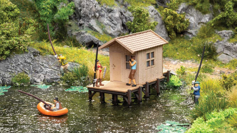 Noch Gmbh 14262 Fishing Hut - Laser-Cut Minis -- Laser-Cut Kit - 3-1/8 x 1-7/16 x 2-1/8" 8 x 3.7 x 5.4cm, HO