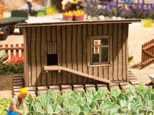 Noch Gmbh 14378 Henhouse - Chicken Coop - Laser-Cut Minis -- Laser-Cut Kit - 2-3/16 x 1-9/16 x 1-3/8"  5.5 x 4 x 3.5cm, HO