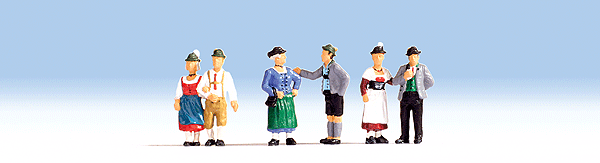 Noch Gmbh 15578 People in Vintage German Costume -- pkg(6), HO