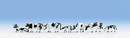 Noch Gmbh 15721 Cows -- Black & White pkg(7), HO