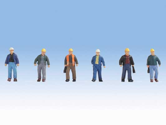Noch Gmbh 15057 Working People -- Construction Workers pkg(6), HO