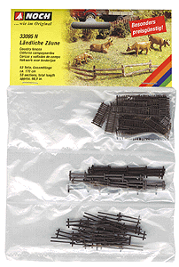 Noch Gmbh 33095 Rural Fences -- 53 Sections, Total Length: Approx. 66-15/16" 170cm, N