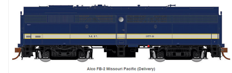 PREORDER Rapido Trains 22532 Alco FB-2 Missouri Pacific (Delivery) Ph II, no-DB