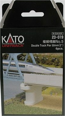 Kato USA 23019 Dbl TRACK PIER SET 50mm, N Scale