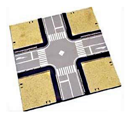 Kato USA 23413 4-way INTERSECTION ROAD PLAT, N scale