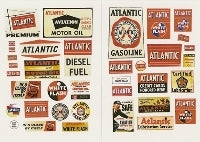 JL Innovative Design 236 Vintage Gas Station Signs Atlantic, HO Scale