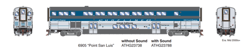 PREORDER Athearn Genesis ATHG23788 HO Surfliner Cab w/Lights & Sound, Amtrak