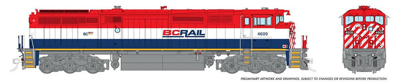 PREORDER Rapido 024520 HO GE Dash 8-40CM - Sound and DCC -- British Columbia Railway