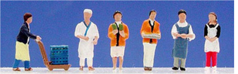 Kato USA 24230  SHOP STAFF FIGURES 6-pack, N Scale