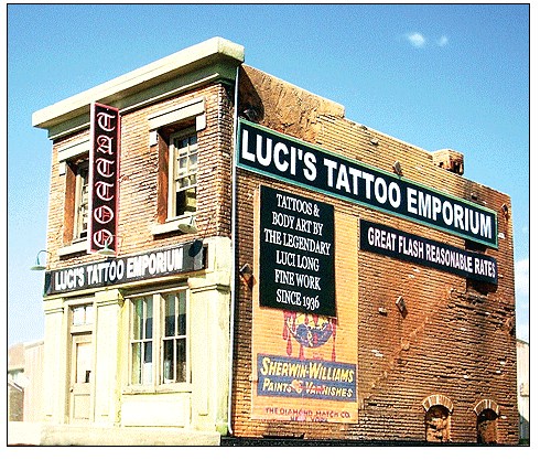 Downtown Deco 244-2012 Luci's Tattoo Emporium -- Kit, N scale