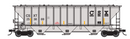 Trainworx 24424-05 Pullman Standard PS2CD 4427 cu. ft. High side covered hopper, CSXT- CSX White
