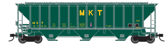 Trainworx 24472 Pullman Standard PS2CD 4427 cu. ft. High side covered hopper, MKT (Green)- Random Car