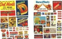 JL Innovative Design 246 Vintage Fruit Crate and Fruit Stand Signs 1930s-50s (70), HO Scale