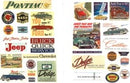 JL Innovative Design 247 Vintage Auto Posters/Signs 1940s-50s, HO Scale