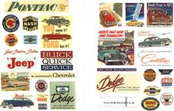 JL Innovative Design 247 Vintage Auto Posters/Signs 1940s-50s, HO Scale