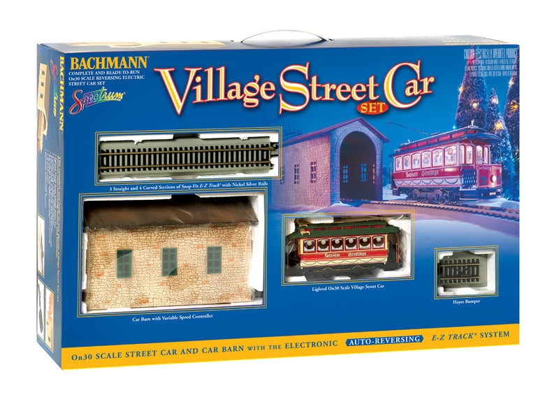 Bachmann 25017 Christmas Streetcar Set - On30 Scale