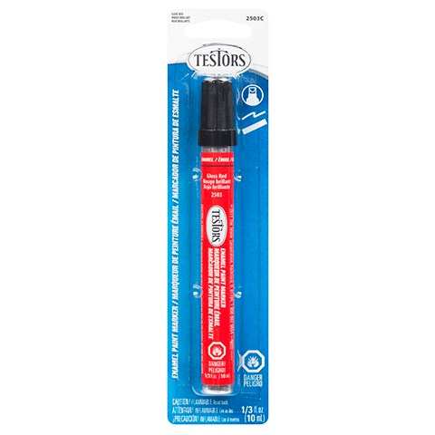 Testors 2503C Enamel Markers 1/3 fl. oz. Carded Markers - Red