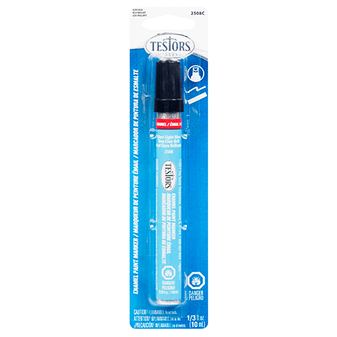 Testors 2508C Enamel Markers 1/3 fl. oz. Carded Markers - Light Blue