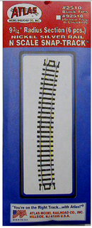 Atlas 2510 C80 9 3/4' RADIUS 6pc, N Scale