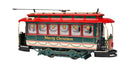 Bachmann 25129 CLOSED STREETCAR - MERRY CHRISTMAS, On30