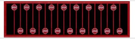 Tichy Train Group 2612  MODERN STOP SIGN RED 18pcs, N Scale