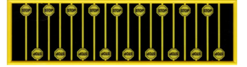 Tichy Train Group 2613 N EARLY STOP SIGN YELLOW 18pcs