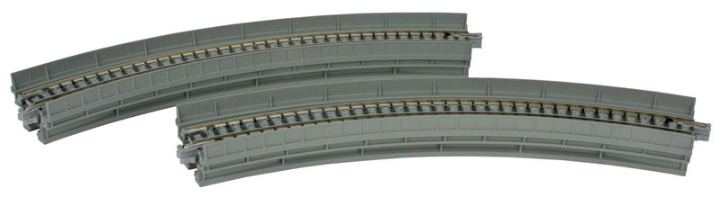 Kato  Unitrack 20-505  249mm (9 3/4") Radius 45 Single Track Viaduct Curve Track [2 each], N Scale