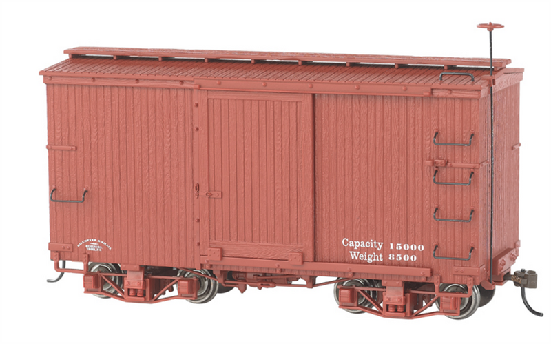 Bachmann 26501  18 ft. Box Car - Oxide Red, Data Only (2 per box), On30