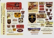 JL Innovative Design 267 Vintage Bus & Bus Depot Signs 1950's, HO Scale