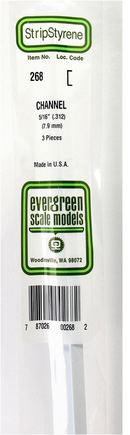 Evergreen Scale 268 .312 X 7.9mm CHANNEL