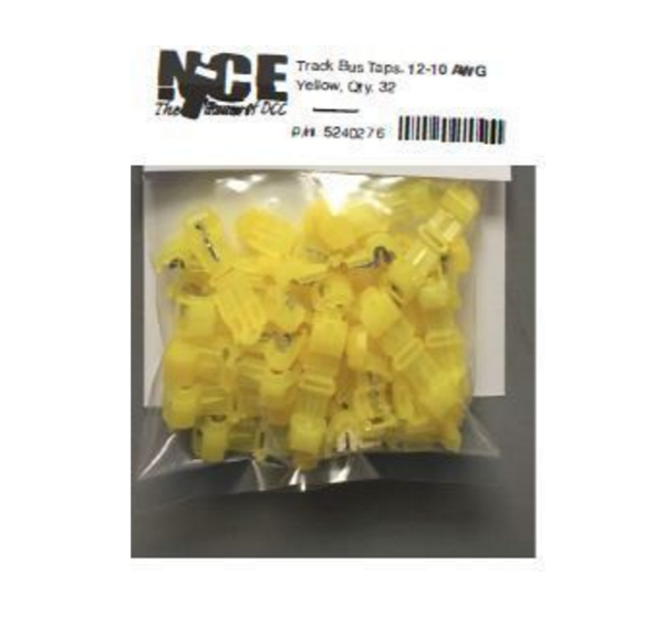 NCE 276 10-12 AWG TRACK BUS TAPS Yellow 32 awg