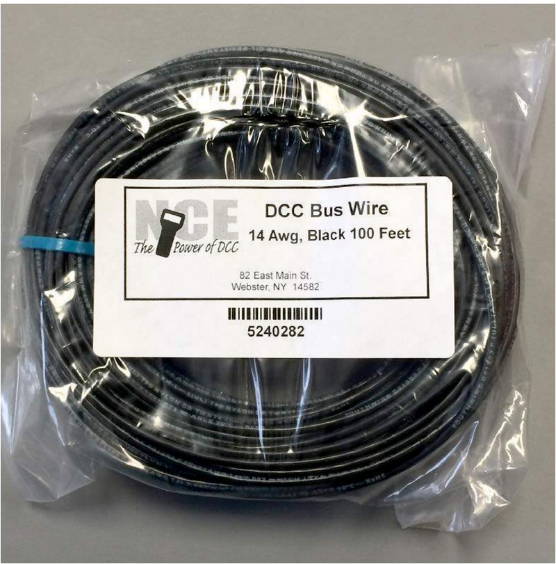 NCE 282 14AWG DCC MAIN BUS WIRE Black 100