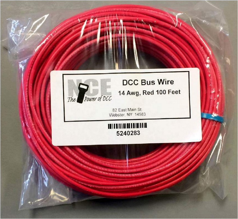 NCE 283 DCC Main Bus Wire, (Red), 14AWG, 100 Feet