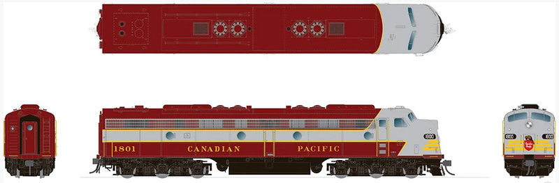 Rapido 28514 HO EMD E8A (DC/DCC/Sound): Canadian Pacific - Block Scheme: