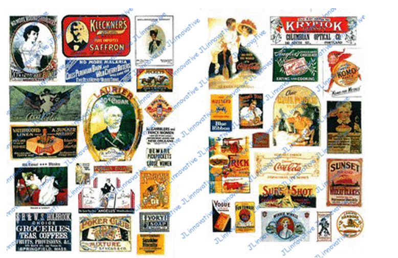 JL Innovative Design 295 TURN of The CENTURY SIGNS, HO Scale