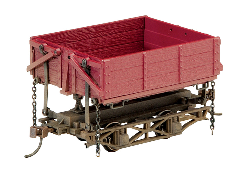 Bachmann 29801 WOOD SIDE-DUMP CAR - RED OXIDE (3 BOX), On30 Scale