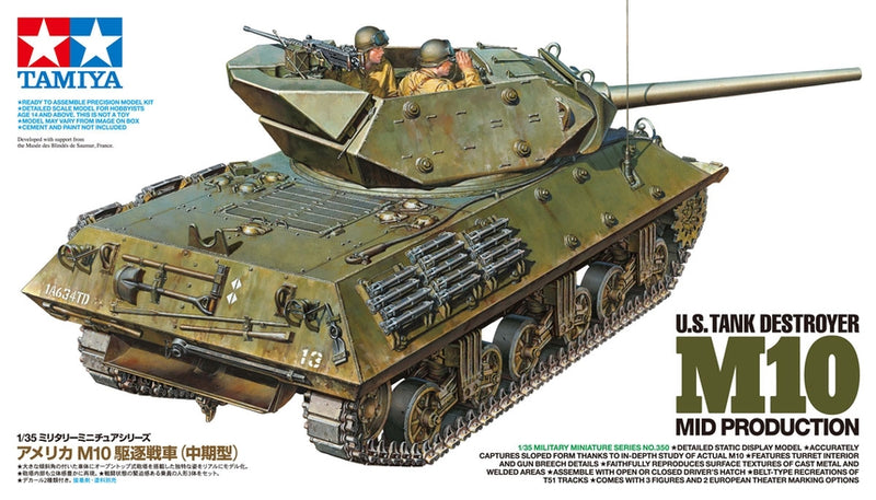 Tamiya 35350 US TANK DESTROYER M10 MID PROD, 1:48 Scale