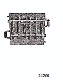 Marklin MRK24206 3-Rail C Track -- R2 Curve 17-1/4"  43.8cm Radius, 5.7-Degree, HO Scale