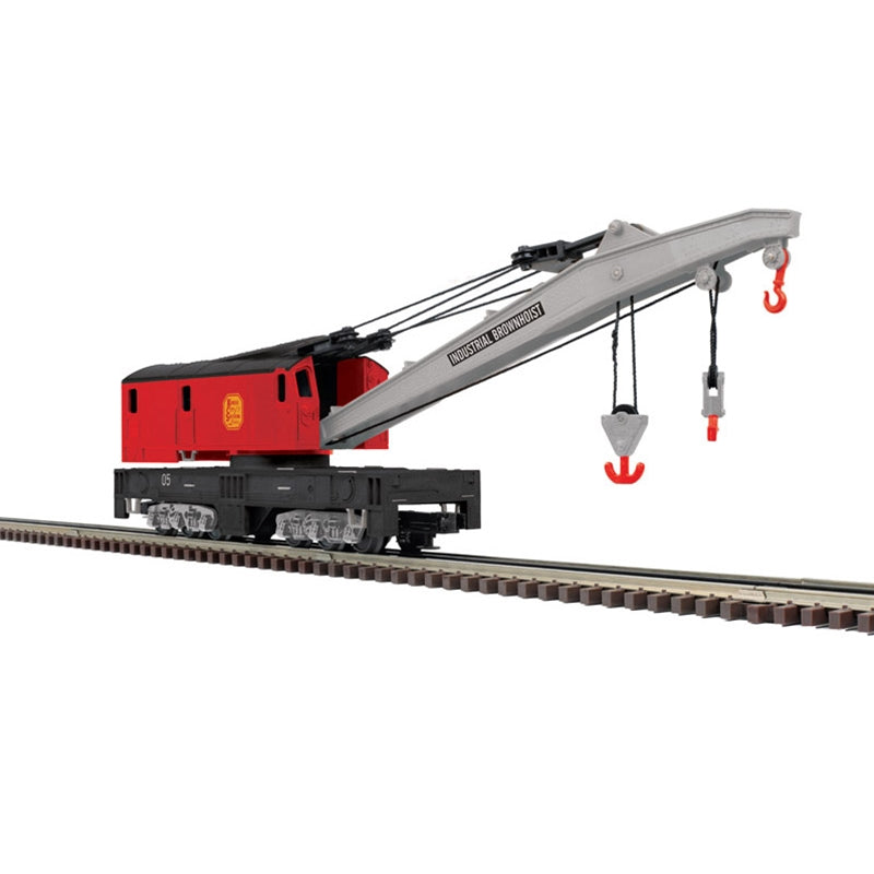 Atlas 3002238 2RL ATLAS PREMIER O CRANE CAR KANSAS CITY SOUTHERN 05 (RED/BLACK/YELLOW/SILVER), O Scale