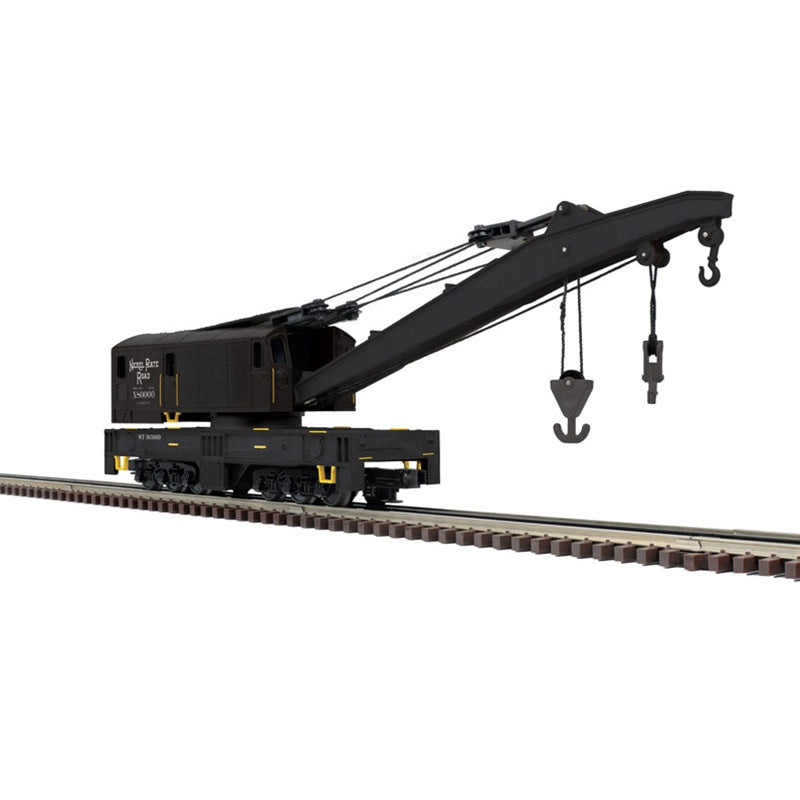 Atlas 3001239 3RL ATLAS PREMIER O CRANE CAR NICKEL PLATE ROAD X80000 (BLACK/WHITE), O Scale