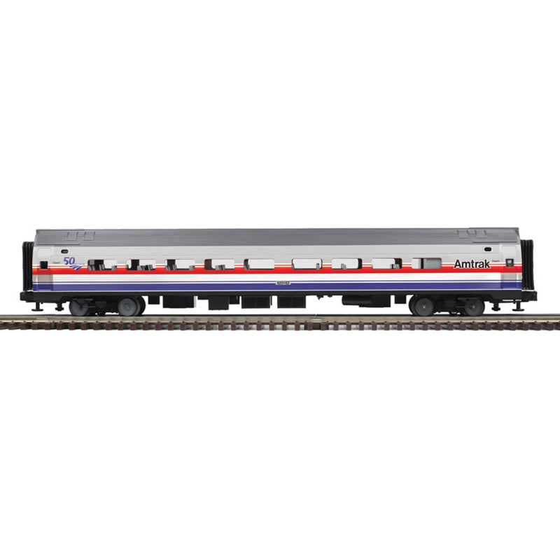 Atlas 3009037 2RL O PREMIER AMFLEET PASSENGER 4 CAR SET - AMTRAK PHASE III 50TH 82076, 82105, 82122, 85093 (SILVER/RED/GRAY/BLUE), O Scale