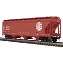 PREORDER Atlas 3009983 3RL ATLAS PREMIER O 3-BAY CENTERFLOW HOPPER (4 PACK SET) - BNSF 402108, 402117, 402125, 402165 (BROWN/WHITE)