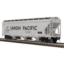 PREORDER Atlas 3009982 3RL ATLAS PREMIER O 3-BAY CENTERFLOW HOPPER (4 PACK SET) - UNION PACIFIC 77402, 77535, 77653, 77782 (GRAY/BLACK)