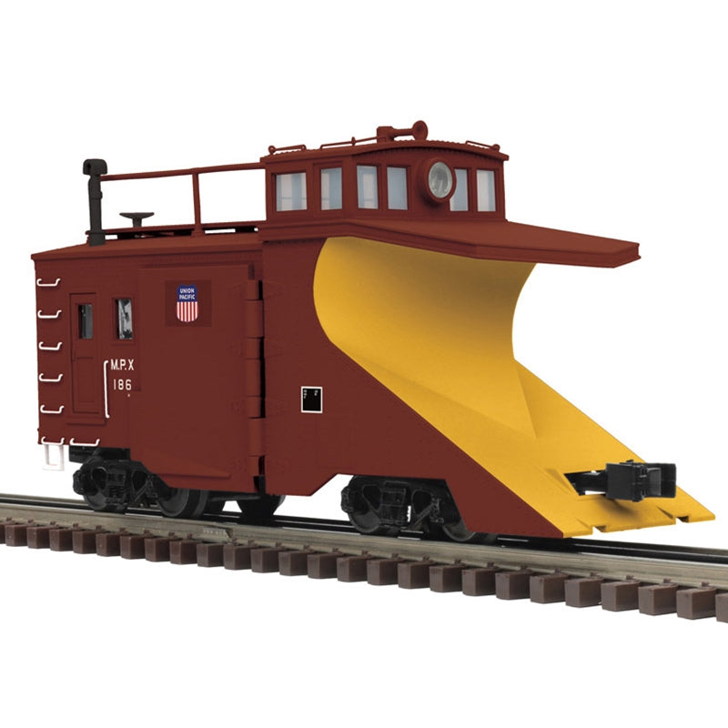 Atlas 3009974 3RL ATLAS PREMIER O SNOW PLOW UNION PACIFIC 186, 189 (BROWN/WHITE), O Scale