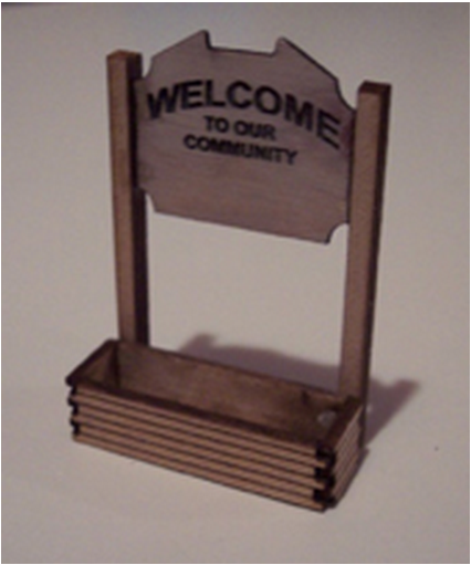 Osborn Model Kits 3021 Welcome Sign, N Scale